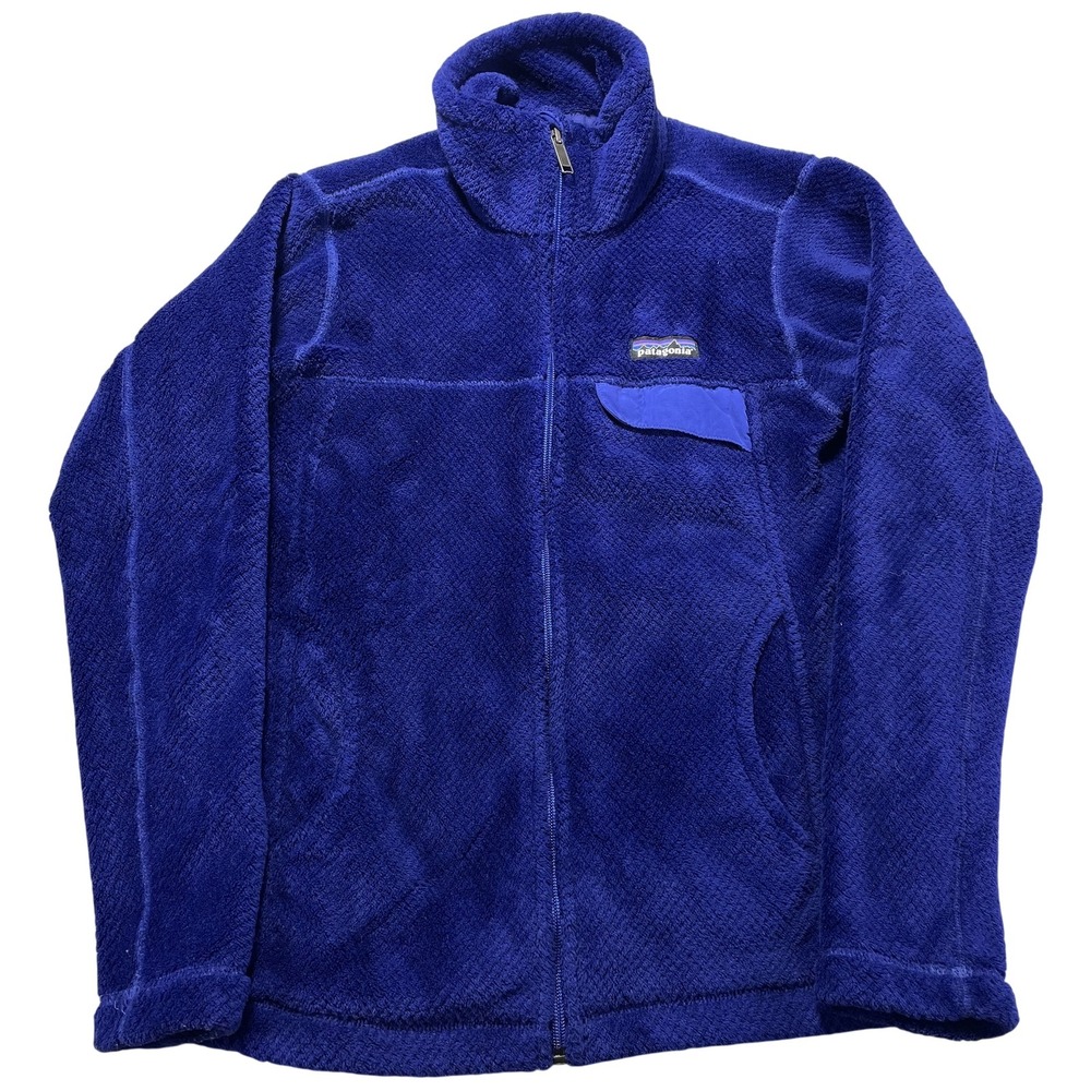 Patagonia Jacket Womens Small Blue Pile Fleece Full Zip Outdoor STY25476FA14